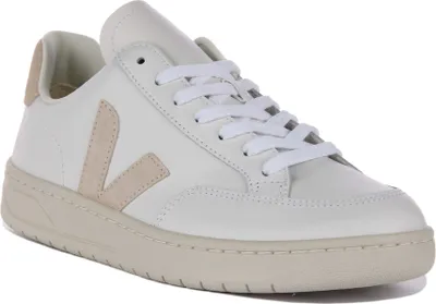 Obrázok produktu pre Veja V 12 Women's Lace-up Leather Trainers White Beige - 8 Spojené kráľovstvo - 41 EU - 10 US / White Beige