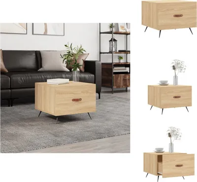 Obrázek produktu pro vidaXL Konferenční stolek Sonoma dub 50x50x40 cm materiál na bázi dřeva - Konferenční stolky