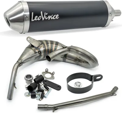 Image de LEOVINCE Silencieux "X-Fight Black Edition" Ede 3228B, complet