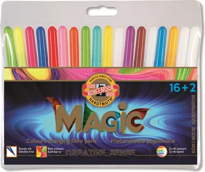Produktbild von KOH Fasermaler Magic bermalbar 16+2