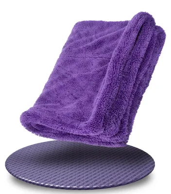 Produktbild von Nuke Guys Gamma Dryer L | Ultra saugstarkes Trockentuch 1400 GSM in Lila 40x60cm | Fusselfrei, abgerundete sanfte Fasern, kratzerfrei, groß | Premium Mikrofasertuch für Auto Motorrad Fahrrad