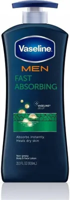 Produktbild von Vaseline Men Healing Moisture Fast Absorbing Lotion, Lotion, Männer, Feuchtigkeitsspendend, trockene Haut, 600 ml, 1 Stück(e)