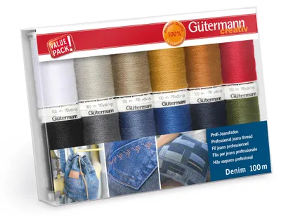 Produktbild von Gütermann Nähfaden-Set "Denim" 12 Spulen à 100 m