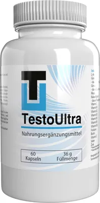 Obrázok produktu pre TestoUltra – 60 kapsúl s vysokým obsahom – L-arginín, zinok, selén, maca a ženšen – originálna receptúra zo Švajčiarska – vegánsky a rastlinný – 1 balenie