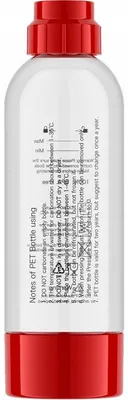 Obrázok produktu pre Fľaša do sifónu ViO SodaBoom SB-7006 red – opakovane použiteľná, 1 liter – červená