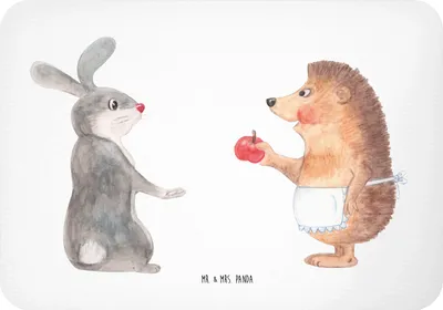 Produktbild von Mr. & Mrs. Panda Kühlschrankmagnet Hase Igel - Weiß - Geschenk, Trösten, Liebe Spruch, haftmagnet, Gute Laune, zettelhalter, Herzschmerz, und, magnet, tafelmagnet