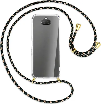 Produktbild von Handykette Backcover-Schutzhülle mit Band (Metall goldfarben) für Sony Xperia 10 Plus - camouflage