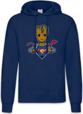 Produktbild von Urban Backwoods Super Groot, Herren Hoodie, Farbe: Navy, Größe: L