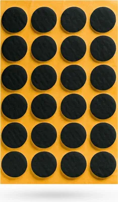 Produktbild von 24 x Filzgleiter Ø 22 x 3 mm selbstklebend schwarz Möbelschoner Möbelschutz Bodenschutz Möbelgleiter SOTECH