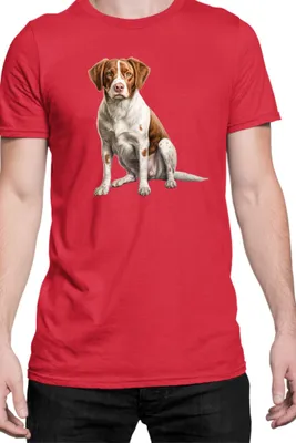 Immagine prodotto di Maglietta da uomo Dogs Breeds Brittany Dog Breed 006, Man L , Rouge