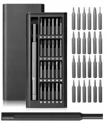 Produktbild von Präzisions Schraubendreher Set 25in1 Feinmechanik Bit Set Torx magnetisch mit Etui