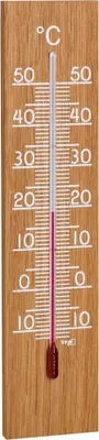 Image de TFA - Thermomètre analogique d'intérieur et d'extérieur en chêne 12.1054.01 - naturel