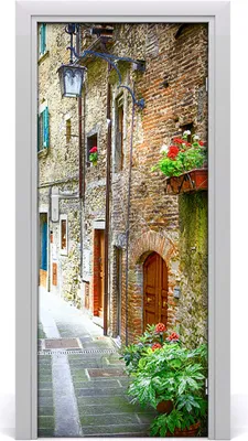 Produktbild von Tulup Türaufkleber 85x205 cm Dekorative Aufkleber Selbstklebend Wasserdichte Tapete Abnehmbar Schlafzimmer Wohnzimmer Wohnkultur - italienischen Straßen