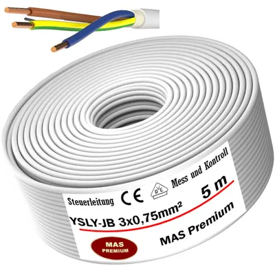 Produktbild von 5m YSLY-JB 3x0,75 Flexibles Steuerkabel für Werkzeugmaschinen Steuerleitung
