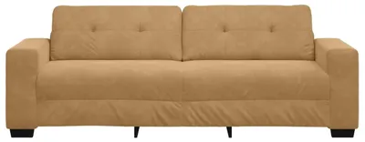 Image de vidaXL Canapé 3 places marron 220 cm en velours
