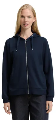 Produktbild von Tom Tailor Damen Hoodie aus elastischem Scuba-Stoff