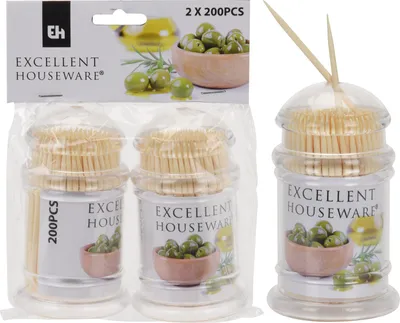 Produktbild von Zahnstocher aus Bambus, 2 x 200 Stück