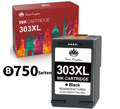 Produktbild von Kompatible Druckerpatronen Schwarz für HP 303XL 303 Ersatz für HP Envy Photo 6220 6222 6230 6255 6258 7120 7130 7132 7158 7164 7800 7820 7822 7864 Tango Tango X