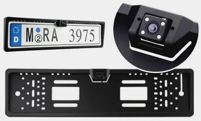 Produktbild von Rückfahrkamera im LED-Kennzeichenrahmen