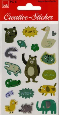 Produktbild von lustige Sticker Tiere Zoo