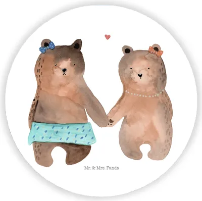 Produktbild von Mr. & Mrs. Panda magnet Bär Freundin - Weiß - Geschenk, Kühlschrankmagnet, büromagnete, für kühlschrank, magnettafel, pinnwand, Teddy
