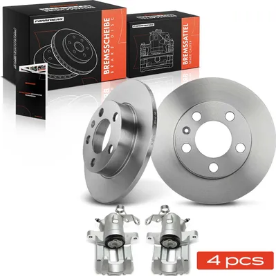Produktbild von Frankberg 2x Bremssattel+2x Bremsscheiben Hinten für VW Golf 4 Polo Audi A3 TT