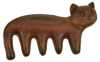 Produktbild von Massagekamm aus grünem Sandelholz für Akupunktur und Handmassage