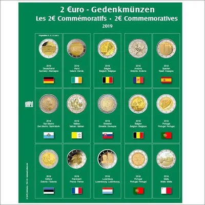 Produktbild von SAFE 7341-23 Münzblatt mit Vordruck für 2 EURO 2019