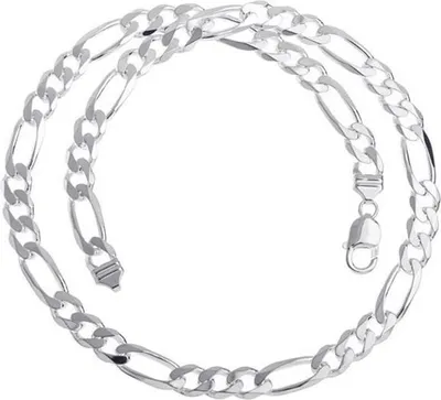 Produktbild von SILBERKETTEN STORE Figarokette 9mm - 925 Silber, Länge wählbar von 40-100cm - 70cm