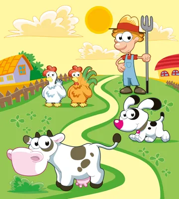 Produktbild von Fototapete - Farm 225x250cm - Vliestapete