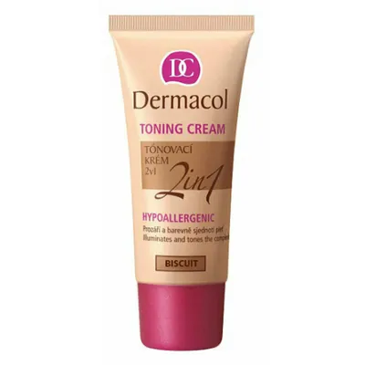 Produktbild von Dermacol Toning Cream 2in1 tonisierende und feuchtigkeitsspendende Emulsion zur Vereinheitlichung des Hauttons Biscuit 30 ml