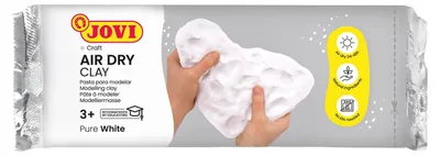 Produktbild von Jovi Air Dry Modelliermasse, gebrauchsfertig, lufttrocknend, 500 g, weiß