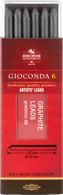 Produktbild von Graphit- Minen - Gradation 6B  im 6er Pack
