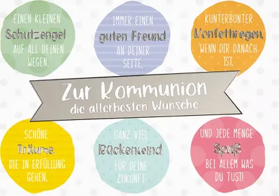 Produktbild von Kommunion - Glückwunschkarte im Format 11,5 x 17 cm mit Briefumschlag