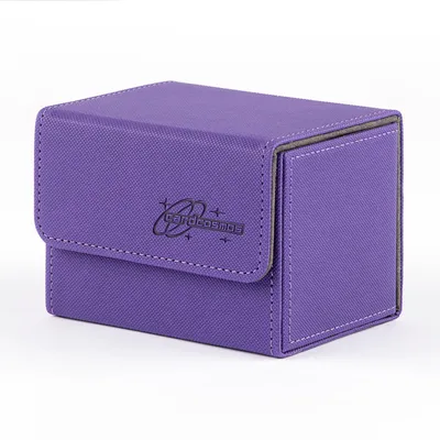 Produktbild von cardcosmos 100+ Premium Deck Box Lila – Sammelkarten Box mit Magnetverschluss