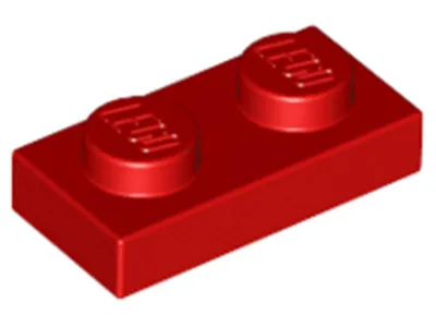 Produktbild von Lego® 250x 1x2 Platten 3023 - Plate Rot - Red