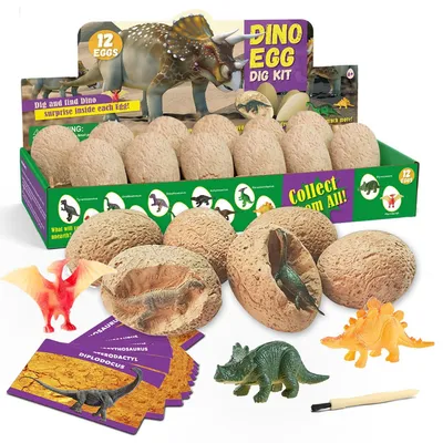 Obrázok produktu pre Sada na archeologický výkop dinosaurov s 12 figúrkami dinosaurov