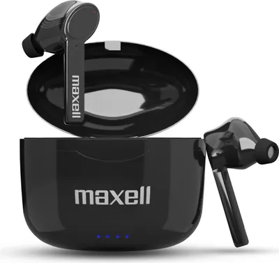 Immagine prodotto di Cuffie intrauricolari wireless Bluetooth Maxell Bass 13 Sync Up con custodia di ricarica, colore nero
