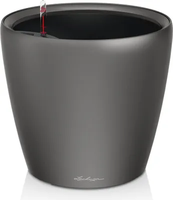 Obrázek produktu pro Sázecí květináč LECHUZA CLASSICO Premium LS 28 Anthracite Metallic | Sázecí květináč se zavlažovacím systémem | Kovový povrch | Ø 28,5 x 26 cm | 16043