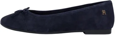 Productafbeelding van Tommy Hilfiger dames ballerina's, gemaakt van leer, blauw (space blue), maat 35