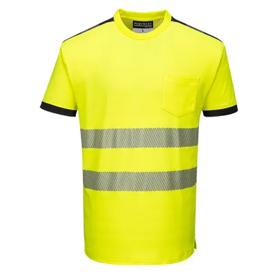 Produktbild von Portwest T181 PW3 Hi-vis T-Shirt, kurzarm Yellow/Black Gr. XXXL