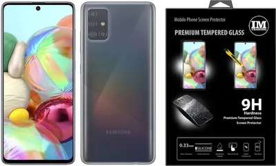 Produktbild von Silikon Handyhülle Schutz Hülle Schale Tasche Bumper Case + Schutzschutzglas kompatibel mit Samsung Galaxy A71 (A715F)