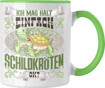 Produktbild von Trendation - Schildkröte Tasse Geschenk Schildkröten Besitzer Spruch Geschenkidee Ich Mag Halt Einfach Schildkröten Ok (Grün)