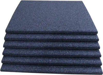 Produktbild von 6 Stück Spielplatzmatten aus Gummi für Fallschutz in Schwarz 50x50x2,5cm