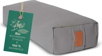 Produktbild von #DoYourYoga Jóga podhlavník Paravati - plněný organickými pohankovými slupkami - 67x22x13cm - cementově šedý