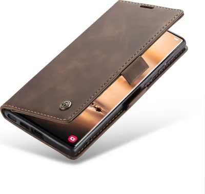 Produktbild von Hülle Samsung Galaxy S22-Ultra Handyhülle Klapphülle Tasche Etui Flip Case Dunkelbraun