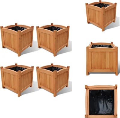 Zdjęcie produktu dla vidaXL Podwyższone grządki 4 szt. 30 x 30 x 30 cm - Doniczki i donice