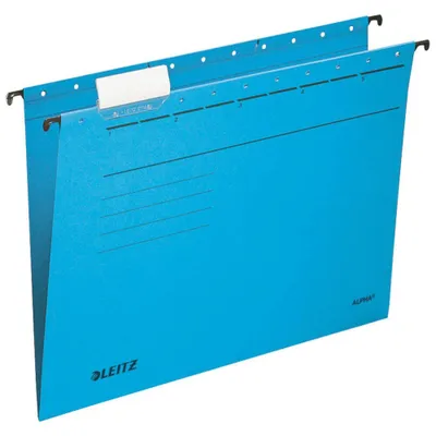 Produktbild von Leitz Hängemappe ALPHA® DIN A4 275g/m² Pendareckarton recycelt blau 5 St./Pack.
