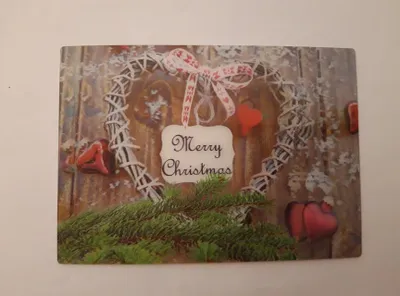 Produktbild von 3 D Ansichtskarte Merry Christmas, Postkarte Wackelkarte Hologrammkarte, Weihnachten