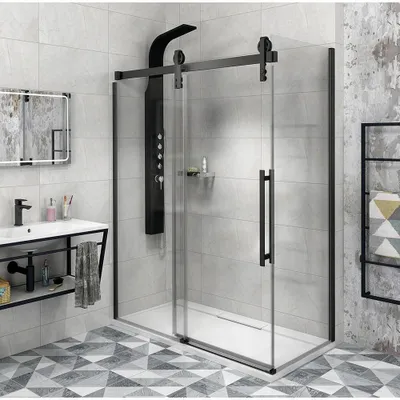 Produktbild von VOLCANO BLACK Rechteckige Duschkabine 1200x800mm L/R Variante